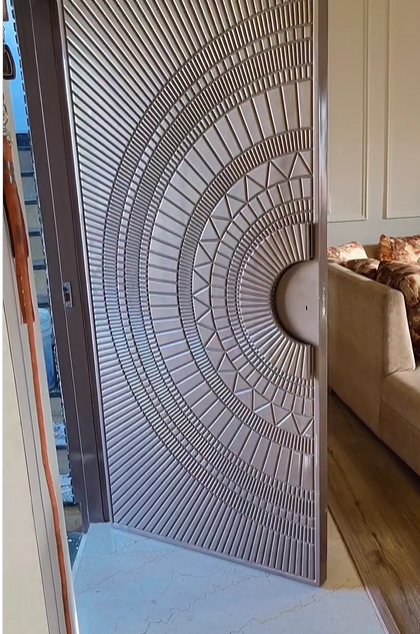 Main Entrance Door finish with Metallic Pu Paint