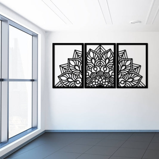3-piece flower mandala for the wall - FLOFER