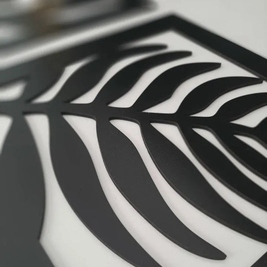 DWU 4 Panel Set of Leaves Wooden Art in Different Shapes