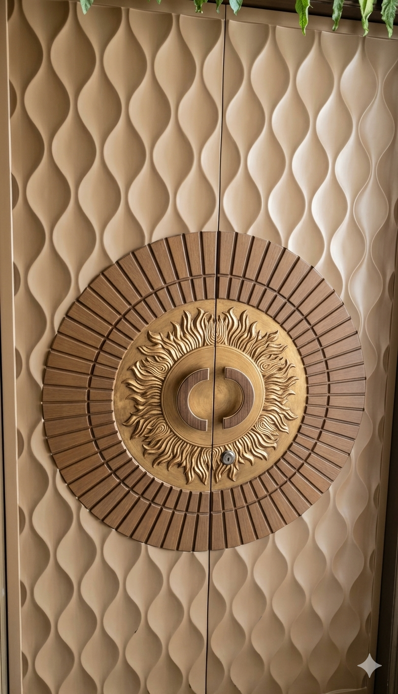 Custom Wodden Door Textured Two Door
