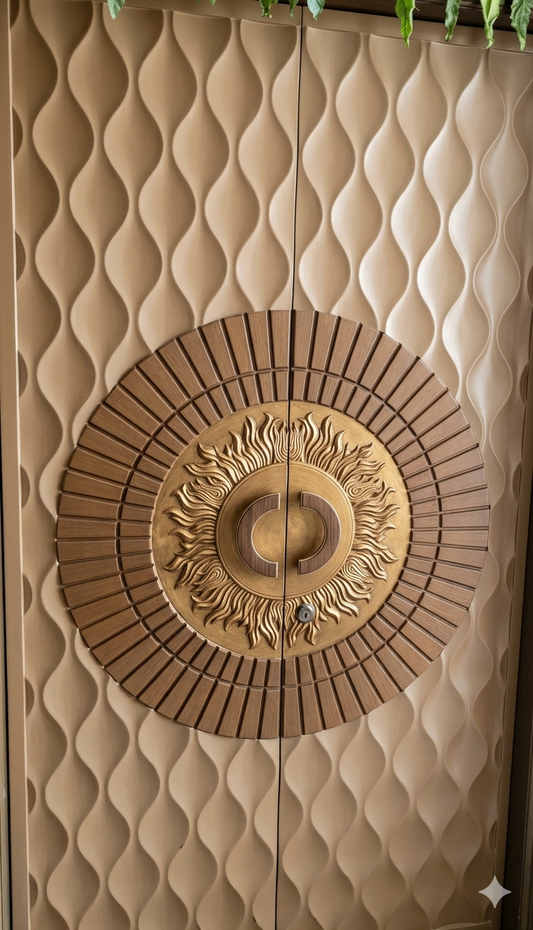 Custom Wodden Door Textured Two Door