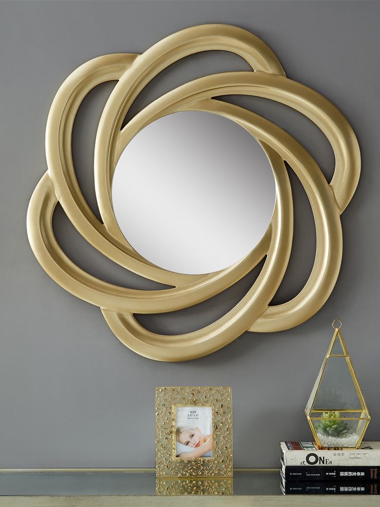 Golden Swirl Wall Mirror