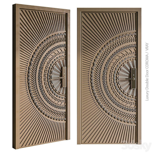Main Entrance Door finish with Metallic Pu Paint