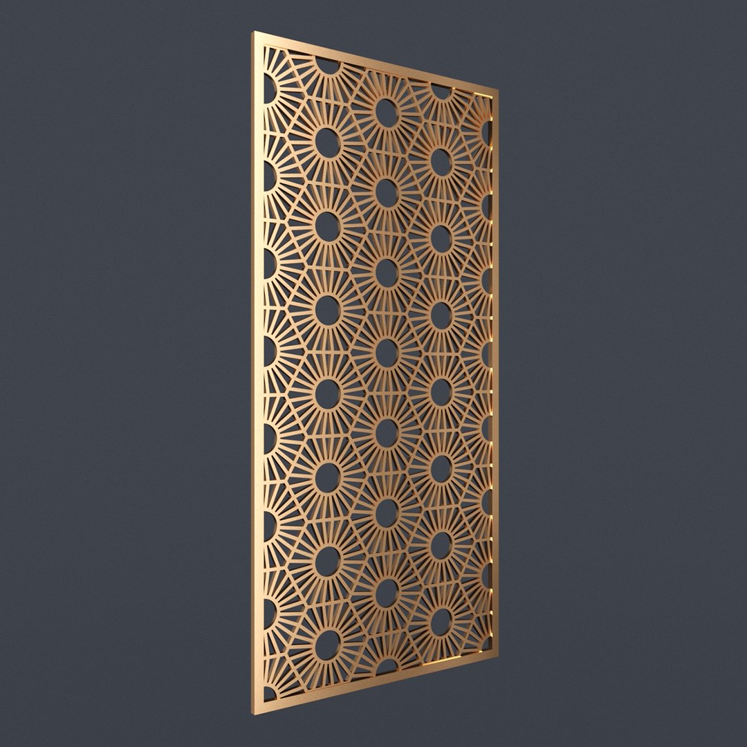 "CNC"Hexagon Flower Partition Jali